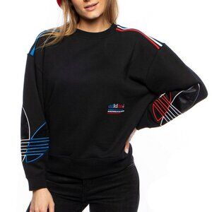 Adidas Adicolor Tricolor Trefoil Velvet Sweatshirt | Size M